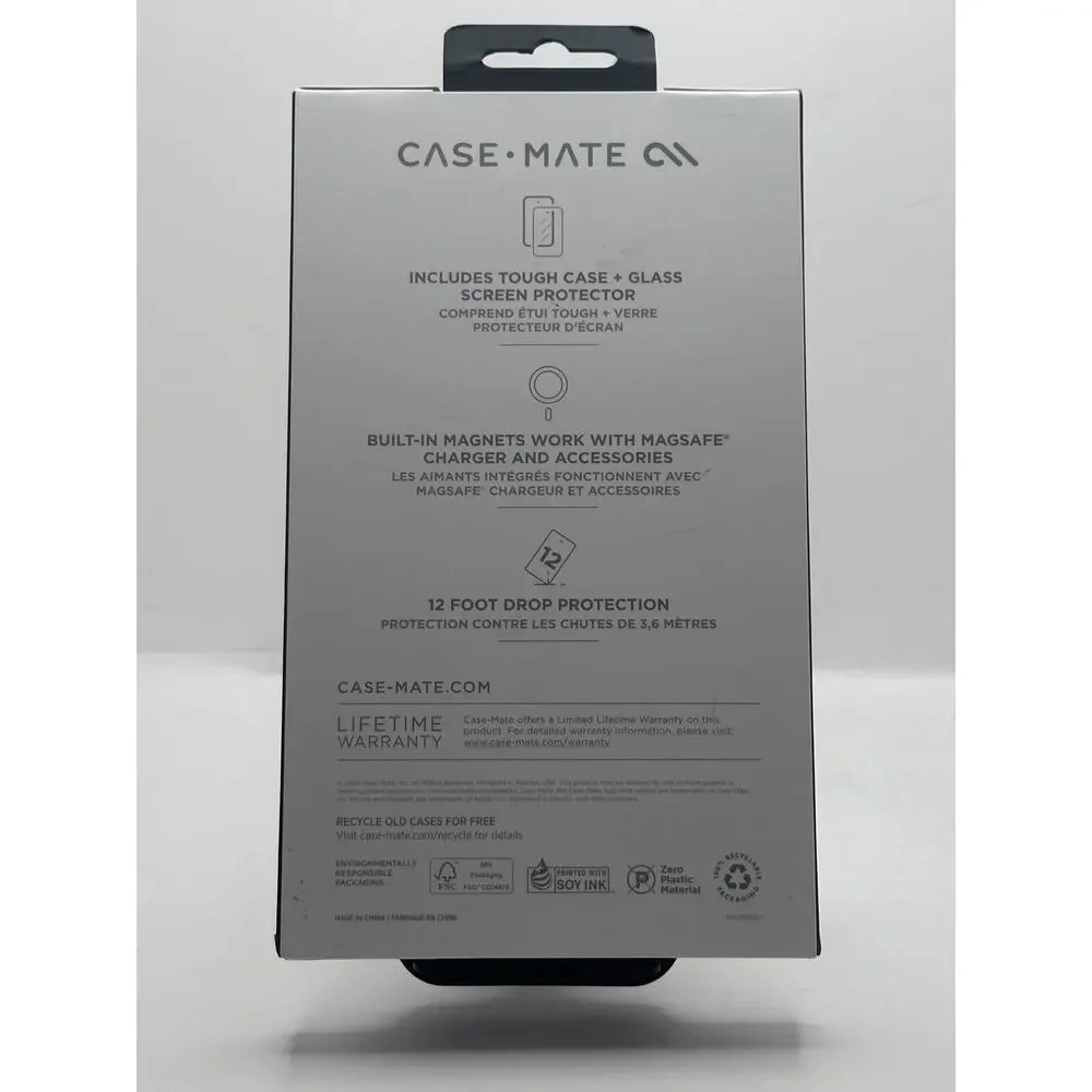 Case-Mate Protection Pack iPhone 15 Pro Max Clear/White MagSafe Case NWT